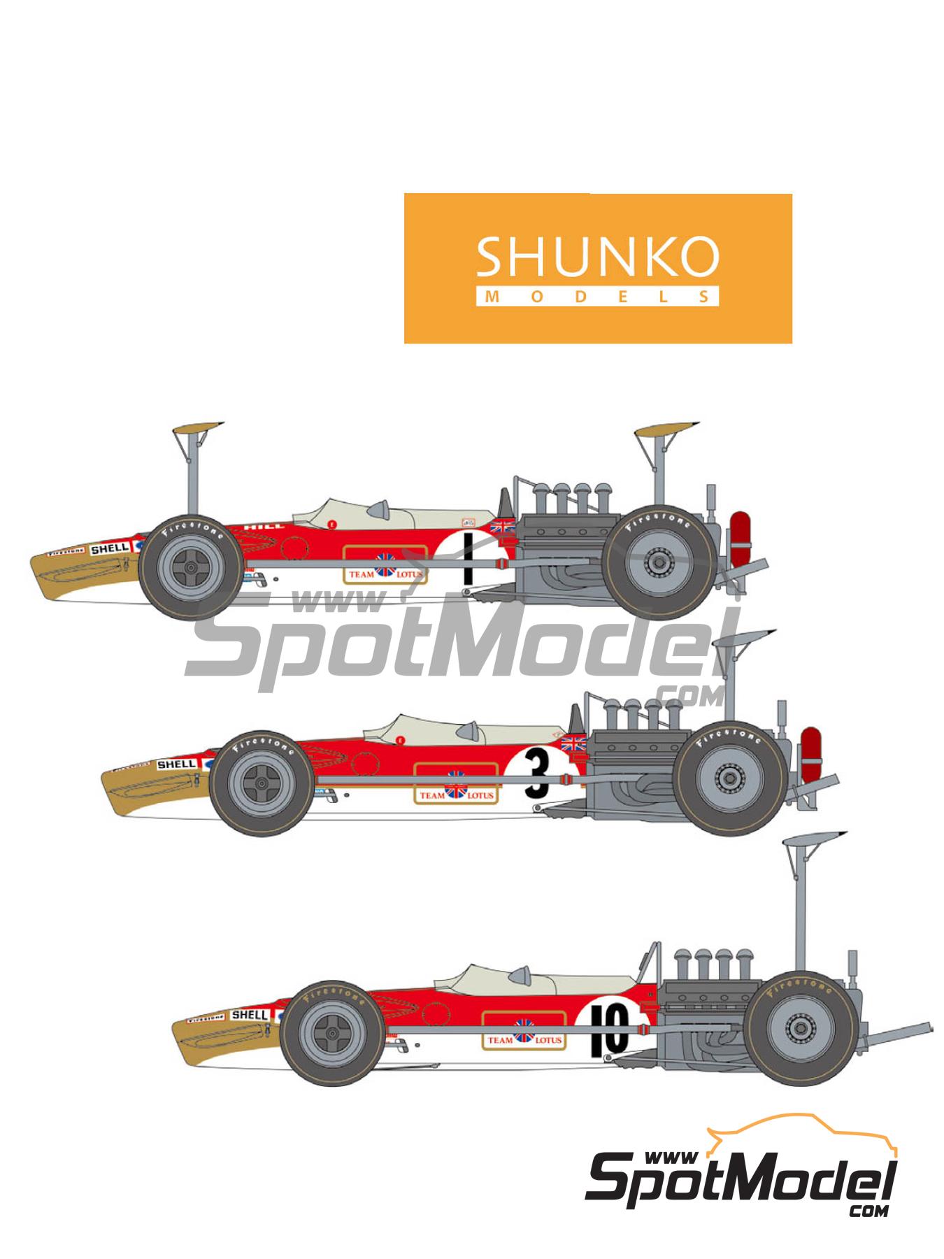 Shunko Models SHK-D498: Marking / livery 1/12 scale - Lotus